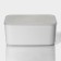 Storage container with lid LADOM "Elistic", 36.5 × 26 × 16 cm, white color