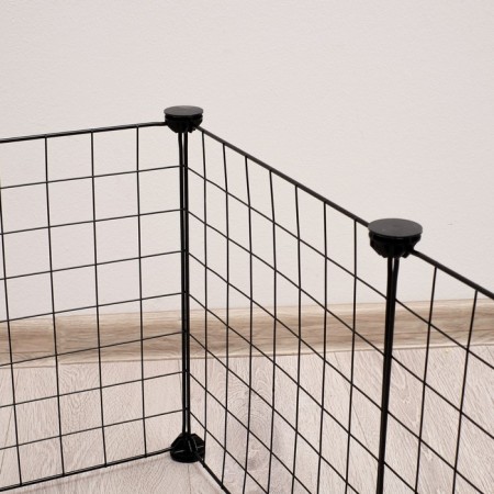 Coaters 8 sections, metal, black, 70 x 70 x 35 cm, (35 x 35 cm link)-3