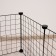 Coaters 8 sections, metal, black, 70 x 70 x 35 cm, (35 x 35 cm link)