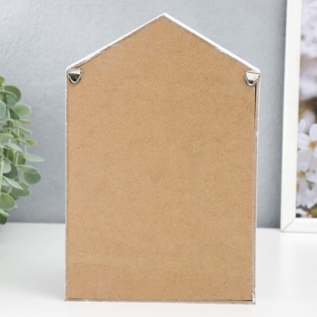 Hooks decorative wood "house with keys" white 24x16x2 cm-2