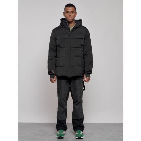 Winter ski skid male, size 54, black color