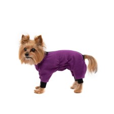 Combinasone for dogs (bitch), fleece p. 32 (DS 32 cm, Osh 30 cm, OG 38-48 cm), purple