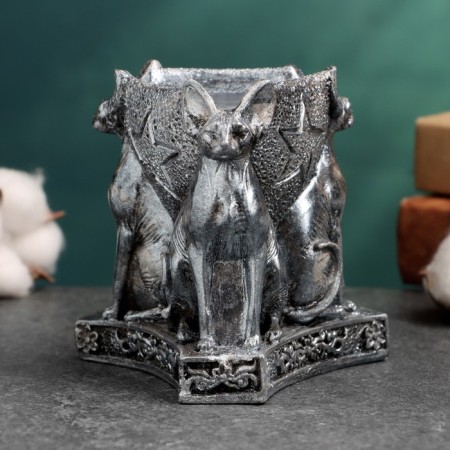 Sphinxes Silver Silver, 10x10x9.5cm-2