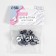 Magnetic buttons, d = 10 mm, 10 pcs, black color