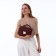 Women's bag on the valve, Textura, small size, burgundy color