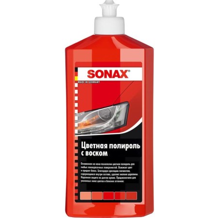 Color Sonax polish with wax red, 500 ml, 296400