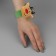 The needle on the deer bracelet, 23 × 7 cm, green/brown color