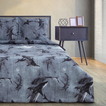 Bed linen Ethel Duet Shark 143*215 cm 2 pcs, 220*240 cm, 70*70 cm 2 pcs, calico-2