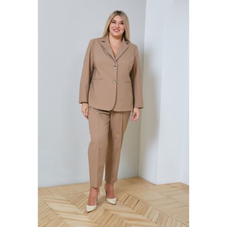 Female jacket, size 64, beige color-1