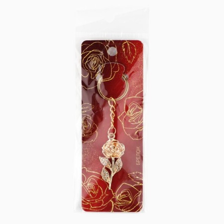 Rose key keychain, 10.8 x 2.8 cm-5