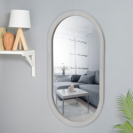 Capsula mirror, 80 x 45 cm, in a white frame