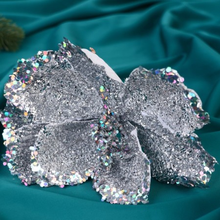 Decor "Snow Flower" 16x20 cm, silver-1