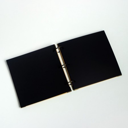 Photo album on rings 30 sheets "Graphic elephant" Black sheets 18.5x18.5 cm-4