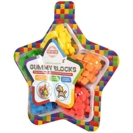 Designer - Gummy Blocks plasticine, 5 colors-4