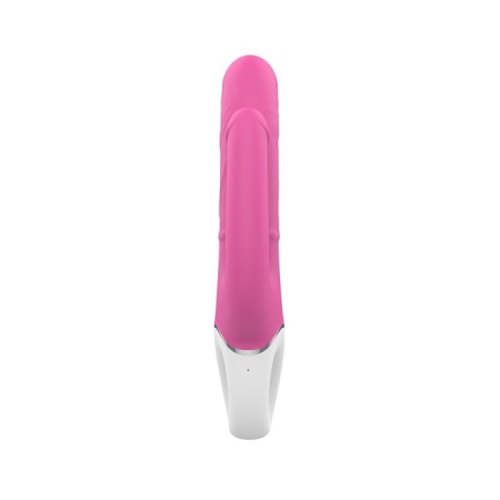 Duet little vibrator, anal-vaginal, 9 modes, 23x3.5 cm, silicone, pink color-2