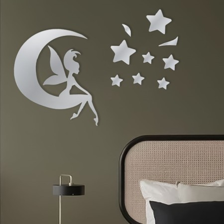 Wall mirror "Fairy", 10 elements, per 4 x 4 cm to 32 x 30 cm