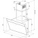 Exposure Krona Kristen 900 Black/Inox S, inclined, 1000 m3/h, 3 speeds, 90 cm