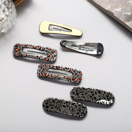 Invisibility for hair "Beatrice" (set of 6 pcs) Leo Lux, 5 cm, gold-2