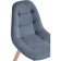 Wooden stool Filip an array of beech/velor, natural/blue 46x53x83 cm