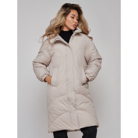 Coat insulated winter female, size 44, color light gray-17