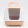 Domical toilet for cats, closed with a door 57 x 43 x 38 cm, beige-white