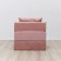 Crowned armchair-bed "Essen", velor fabric, dusty rose color