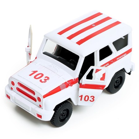 Inertial UAZ Hunter Machine Ambulance Help-3