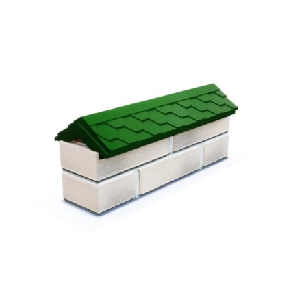 PPK parapet for a fence span of 0.5 brick, 50 × 13 × 1.5 cm, green, “flexible tile”