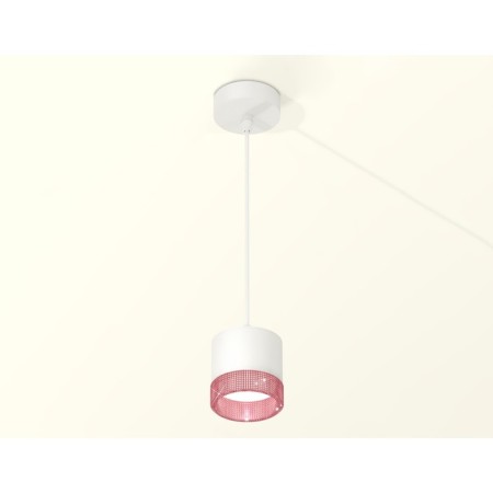 Suspended lamp with composite crystal Ambrella Light, XP8110040, GX53 LED 12 W, white sand, pink-1