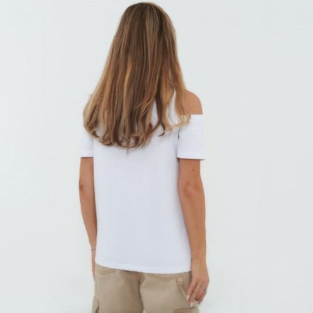 T -shirt female, white color, size 42 (s)-1