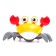 Musical catalka "crab", light, sound, yellow color