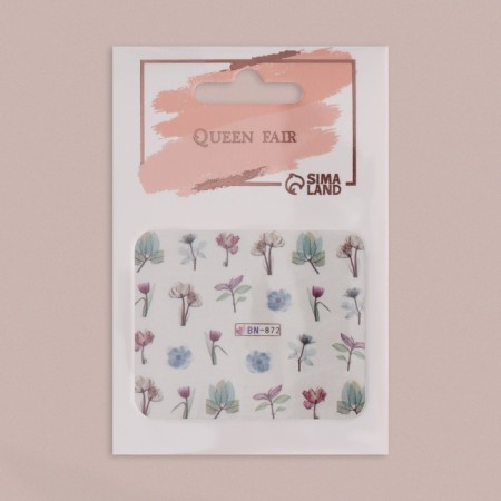 Slider - Nail Design "Flower Dreams", packing 6 pcs, multi -colored-1