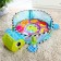 Developing rug 3 in 1 "Turtle", 67x67 cm, with 30 colored balls, crumb I