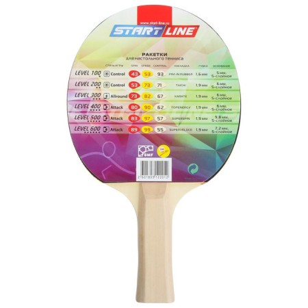 Racket for table tennis Start Line LEVEL 100 with anatomical handle-5