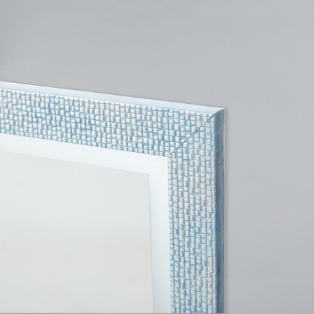 Highlight mirror, in a baguette, turquoise, wall, 60x60 cm-1