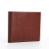 Male purse without a fastener, department for bills, for maps, color light brown