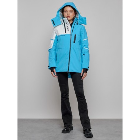 Ski jacket female, size 44, blue color-16