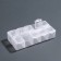Organizer for decor, 10 cells, 8.7 × 4.3 × 2 cm, the color is transparent