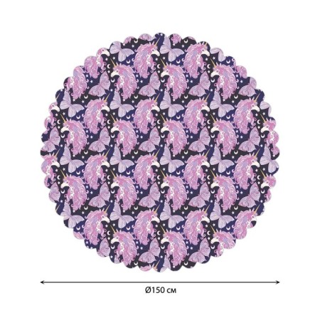 The tablecloth “Night Unicorn”, Round, Saten, D = 150 cm-1