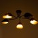 Economic light chandelier 95702/5 5x60W E14, black 45x33x16 cm
