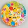 A disposable paper plate "Happy Birthday!" Funny emoticons, 18 cm