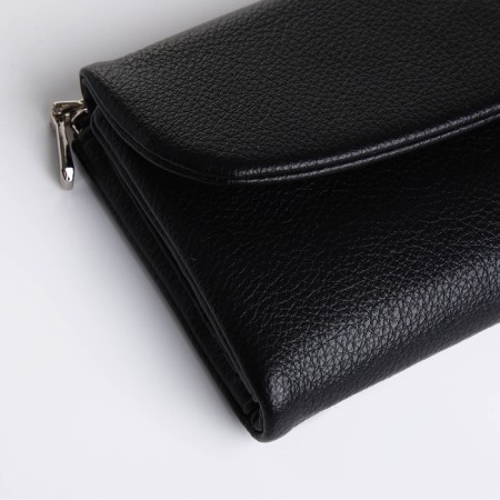 Women's wallet on a magnet, black color-2