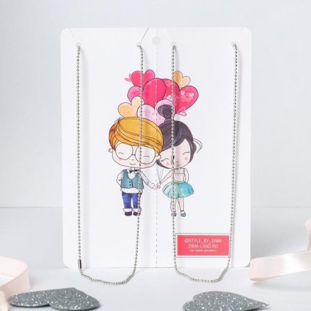 Kulons "Uenubles" sweets, colored in silver, 45 cm-2
