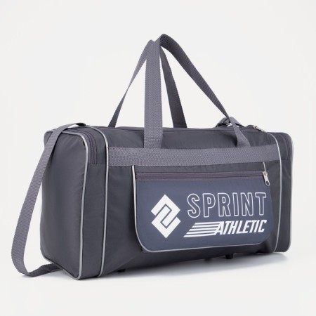 Sports bag with lightning, 3 outer pockets, color gray color