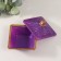 Casket glass "Flash" Lilac with gold 7.5x7.5x6 cm