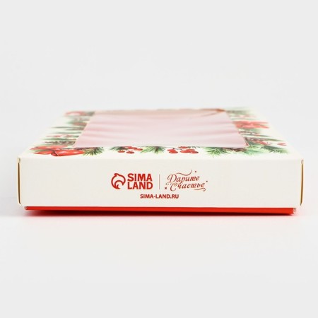 Box for chocolate "New Year's botanist", with a window, 9.4 x 1.7 x 18.4 cm, New Year-4