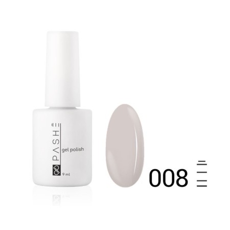 Color gel polish Pashe, No. 008 walnut cream, 9 ml