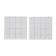 Lining furniture square tundra, size 18 x 18 mm, 32 pcs, polymer, white color