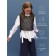 Knitted children's vests Amarobaby Mesh, height 140 cm, black color