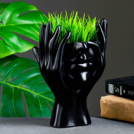 Kashpo - organizer "Dreams in the hands" Black, 13x20.5x13.5cm-1